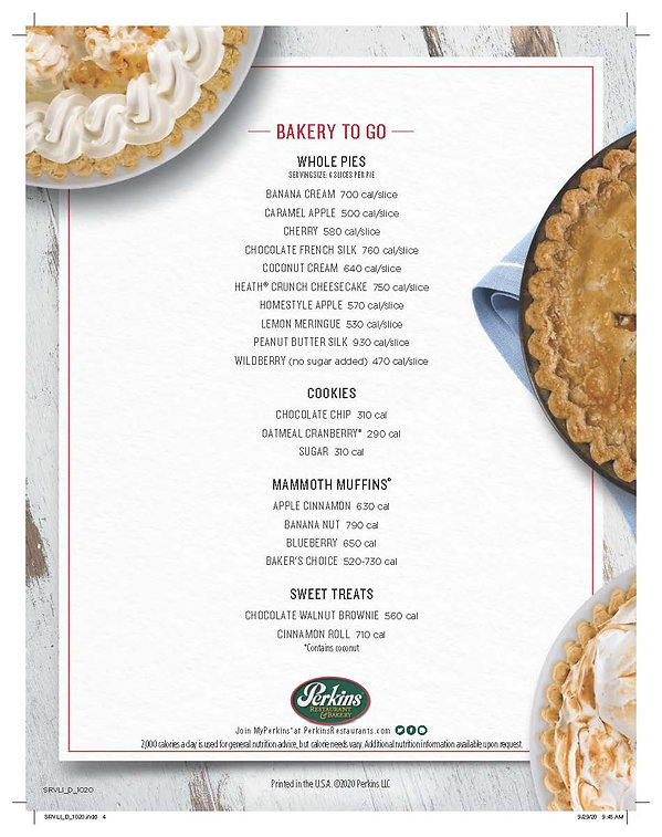 Menu | perkins